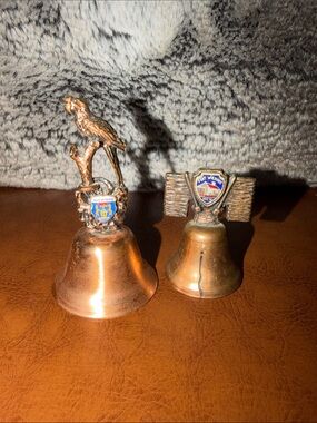 Vintage Michigan Souvenir Bells - Copper Tone